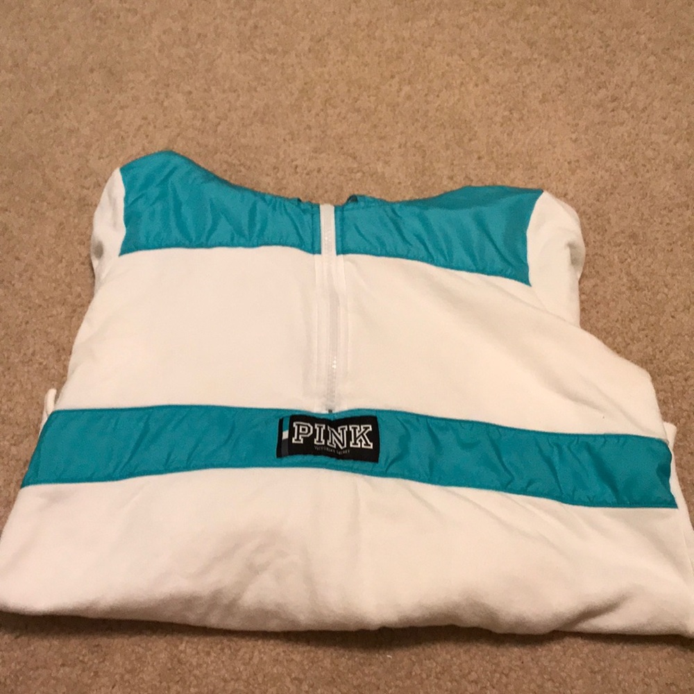 White and Teal Pink Hoodie and Matching Leggings